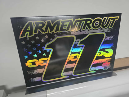 24" x 16" HOLOGRAPHIC DIGITAL PRINTED ROOF SIGN