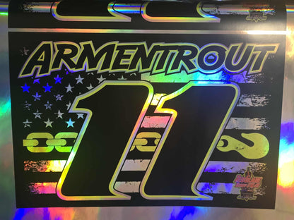 24" x 16" HOLOGRAPHIC DIGITAL PRINTED ROOF SIGN